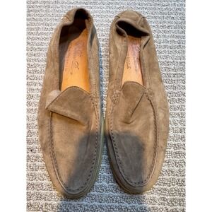 Loro Piana Summer Walk Tan Suede Loafers Mens Size 43 Made in Italy